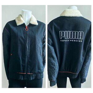 Puma X Sophia Webster Faux Fur Lined Bomber Jacket S